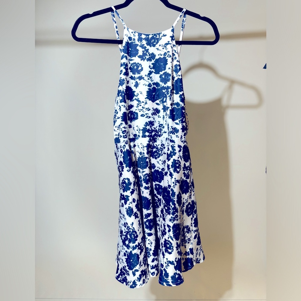 Lulus • Blue & White Floral Mini Dress